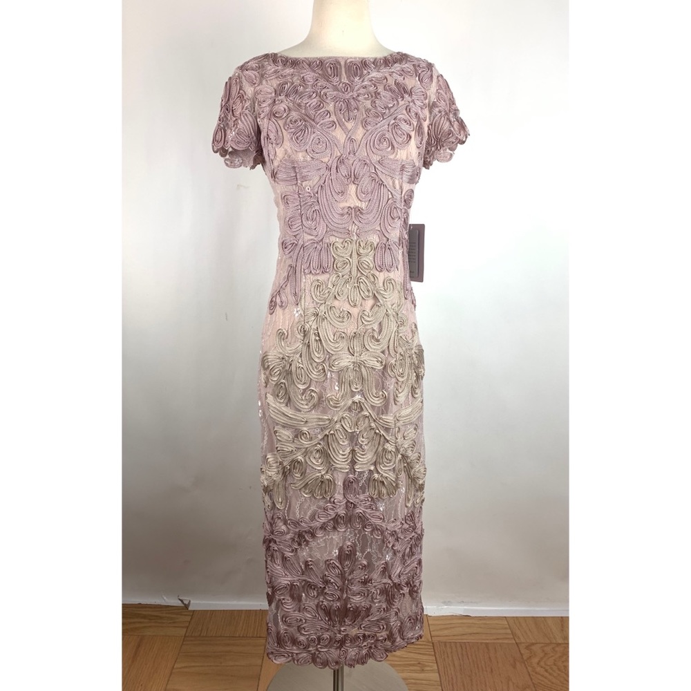JS Collections Santiago Midi Dress In Pink Sand - Picture 2 of 8